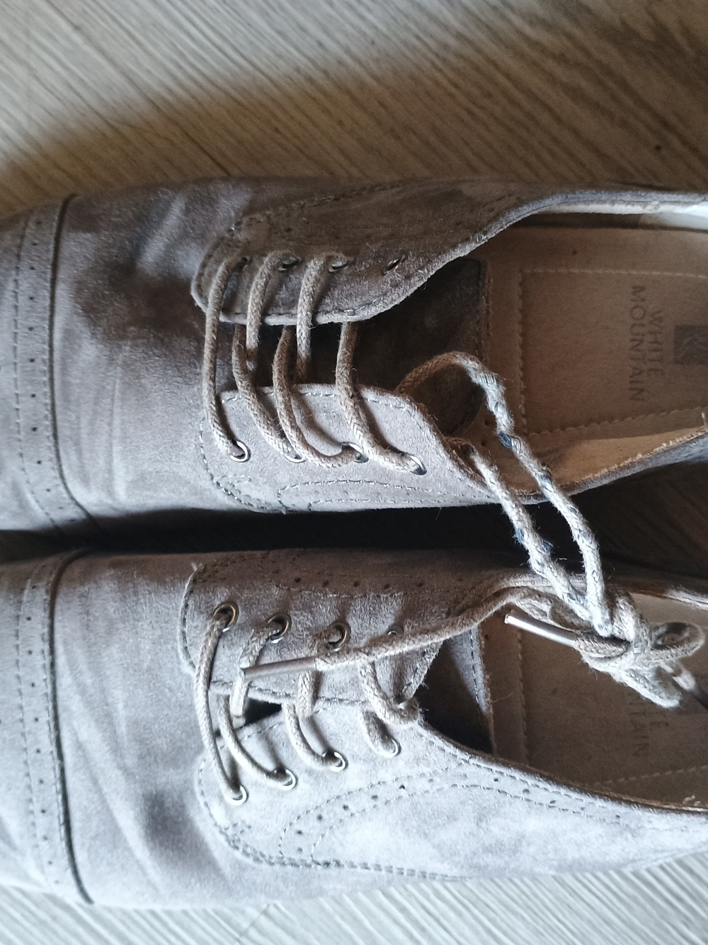 White Mountain Womens Suede Derby Lace-Ups 8